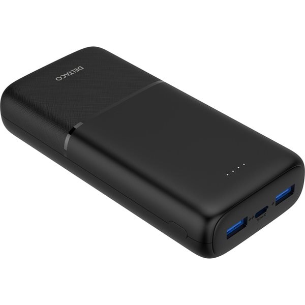 Deltaco Powerbank 20000mAh 2xUSB 18W , 1xUSB-C PD 20W