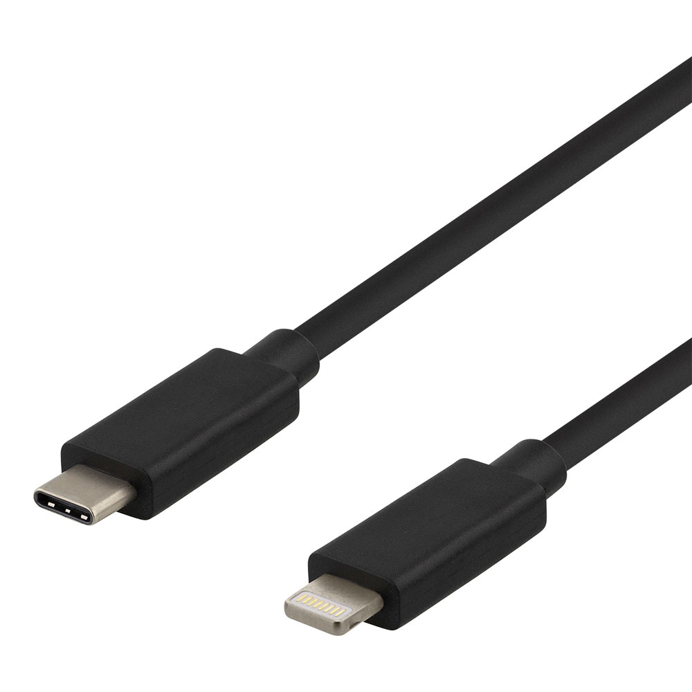 USB-C iPhone kabel 2,4A 1m - Svart