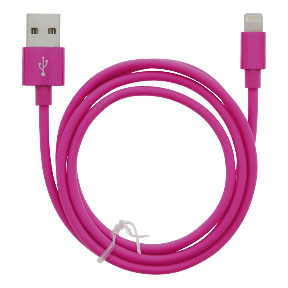 Moba USB-kabel USB till Lightning 2,4A 1m - Rosa