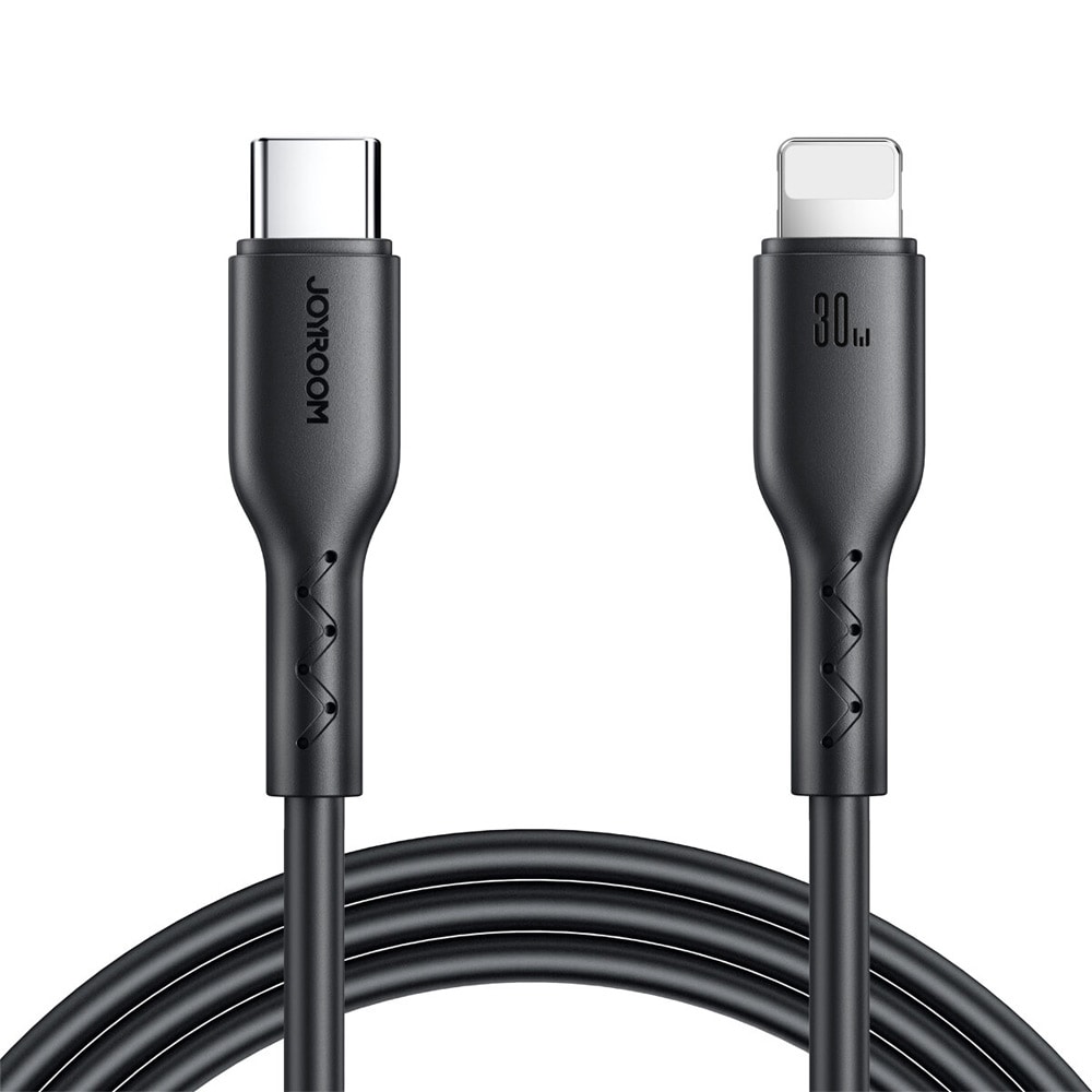 Joyroom Flash-Charge USB-kabel - USB-C till Lightning 30W 1m - Svart