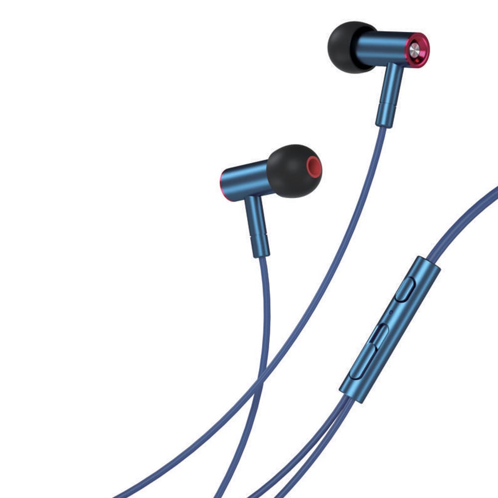 XO In-Ear Headset med mic och 3,5mm kontakt - Blå