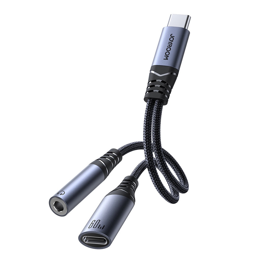 Joyroom Ljudadapter USB-C till 3,5mm + USB-C
