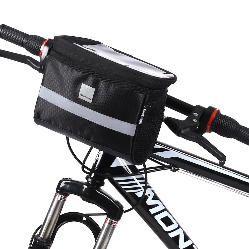 Wozinsky Cykelväska med Smartphonefack för styret 2L - Svart