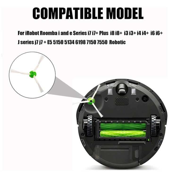 Sidborstar till iRobot Roomba i3 / i4 / i6 / E5 / E6 / E7 6-pack
