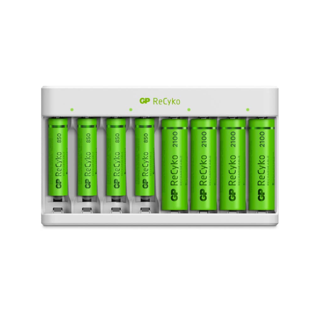 GP ReCyko Econ Batteriladdare med 4xAA + 4xAAA