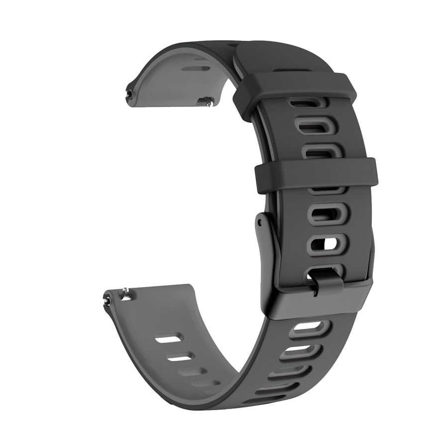 Silikonarmband till Garmin Vivoactive 4 / Venu 2 22mm - Svart/grå