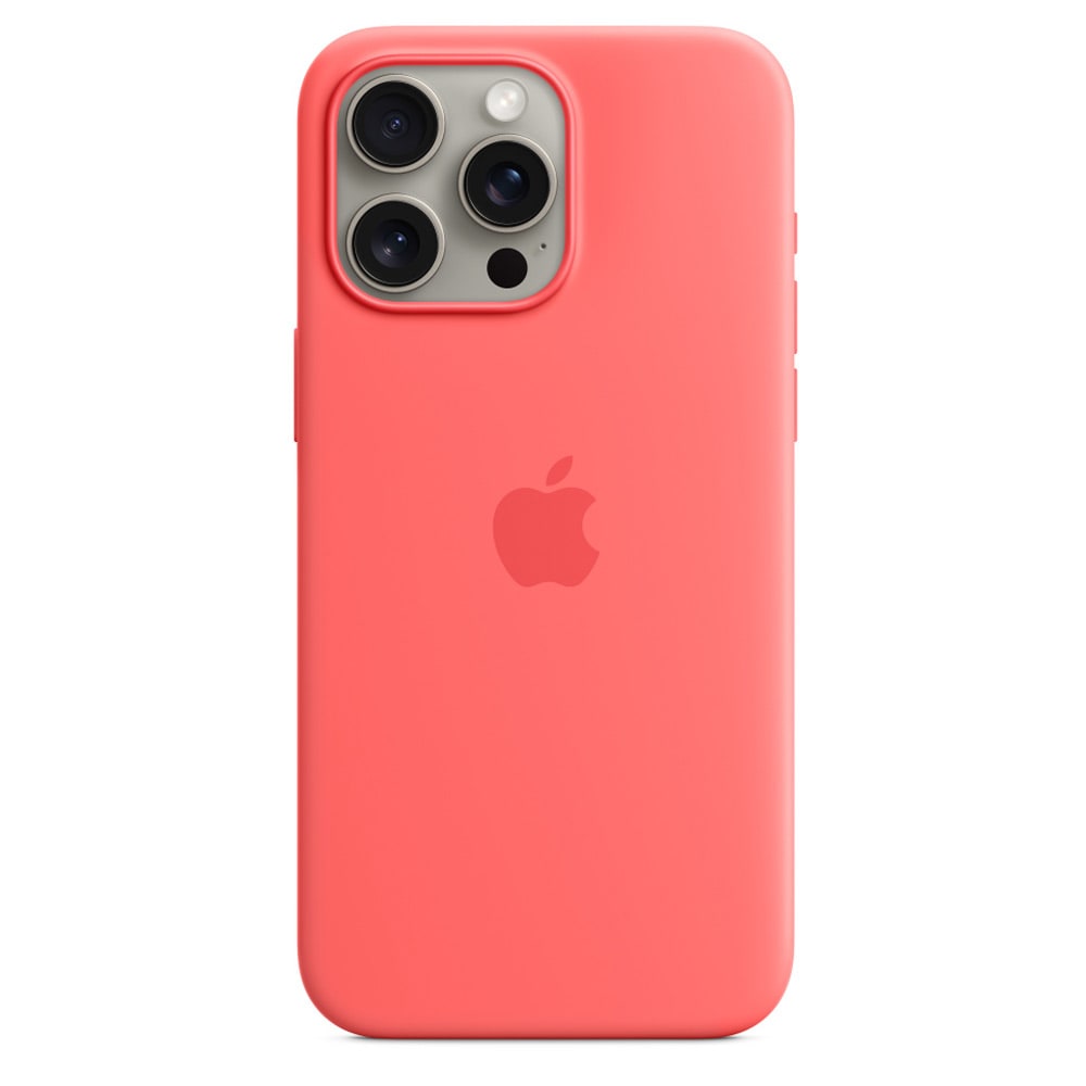 Apple Silikonskal med MagSafe till iPhone 15 Pro Max - Guava