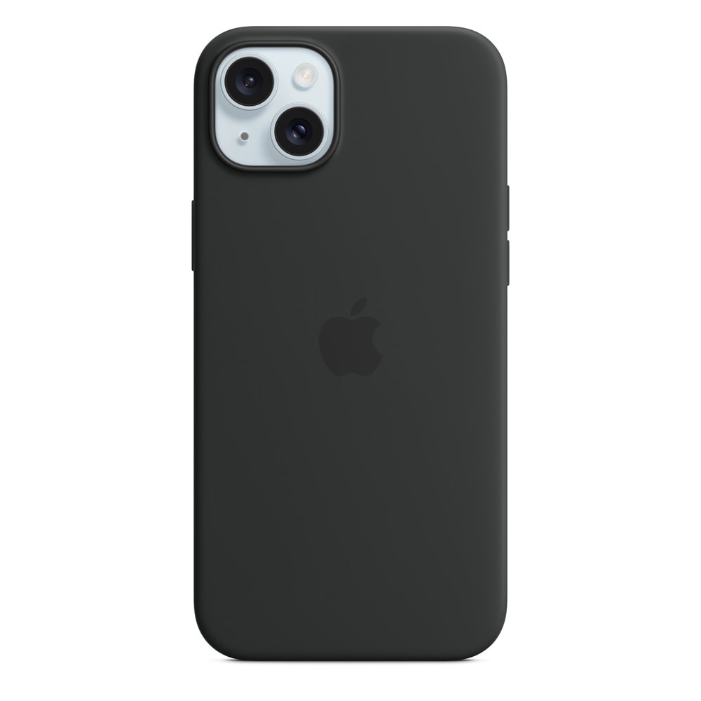 Apple Silikonskal med MagSafe till iPhone 15 Plus - Svart