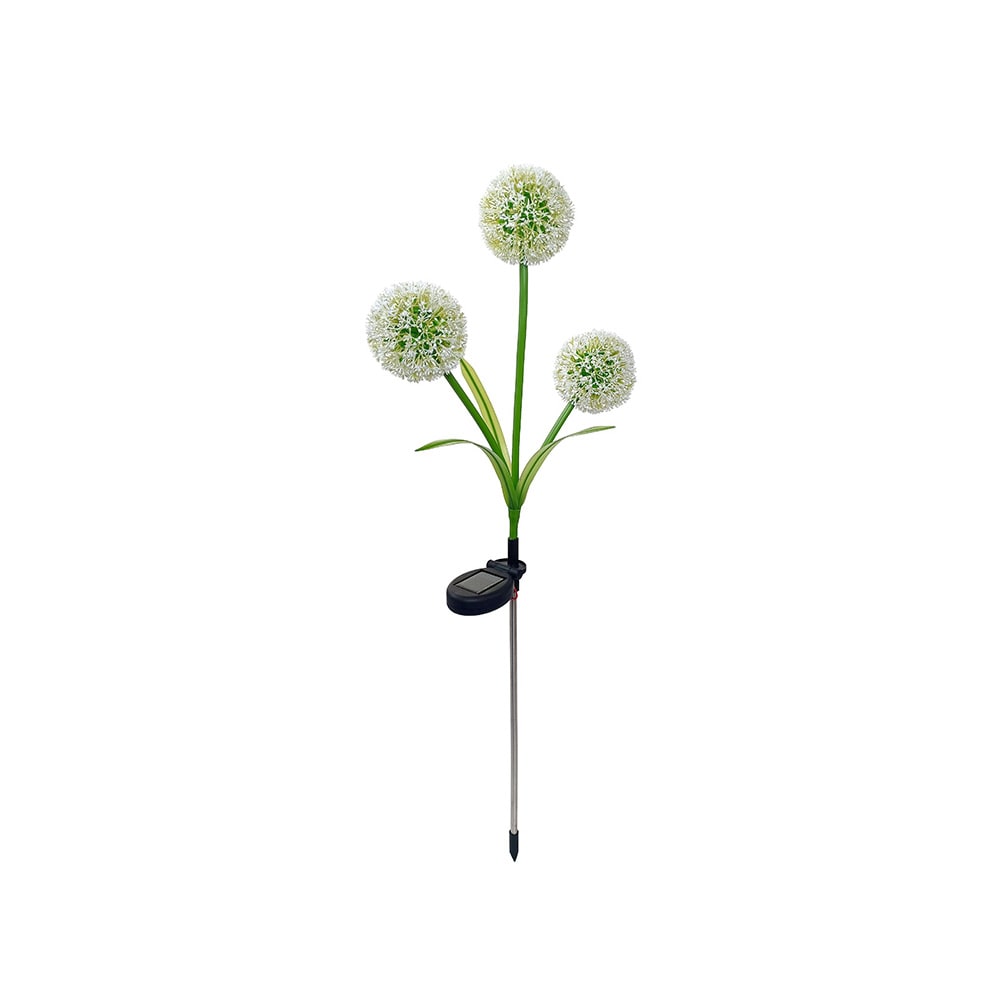 Solcellsblomma LED 3000K - Vitlöksblomma