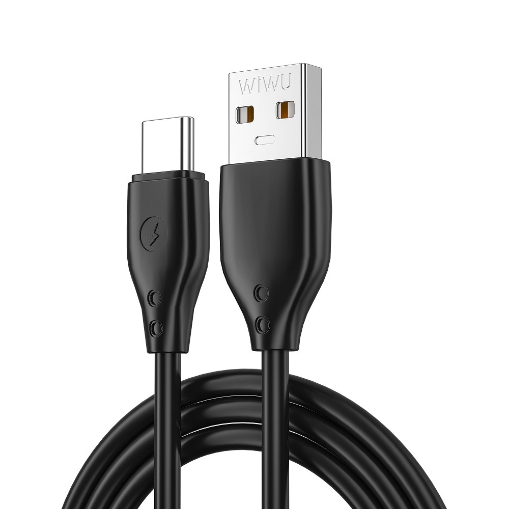 WIWU USB-Kabel 2,4A USB till USB-C 1m - Svart