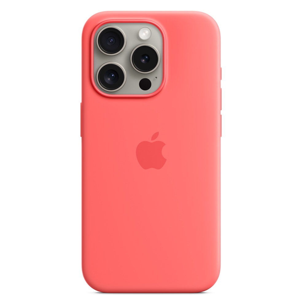 Apple Silikonskal med MagSafe till iPhone 15 Pro - Guava
