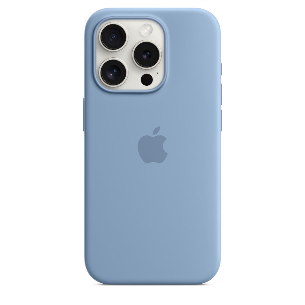 Apple Silikonskal med MagSafe till iPhone 15 Pro - Winter Blue