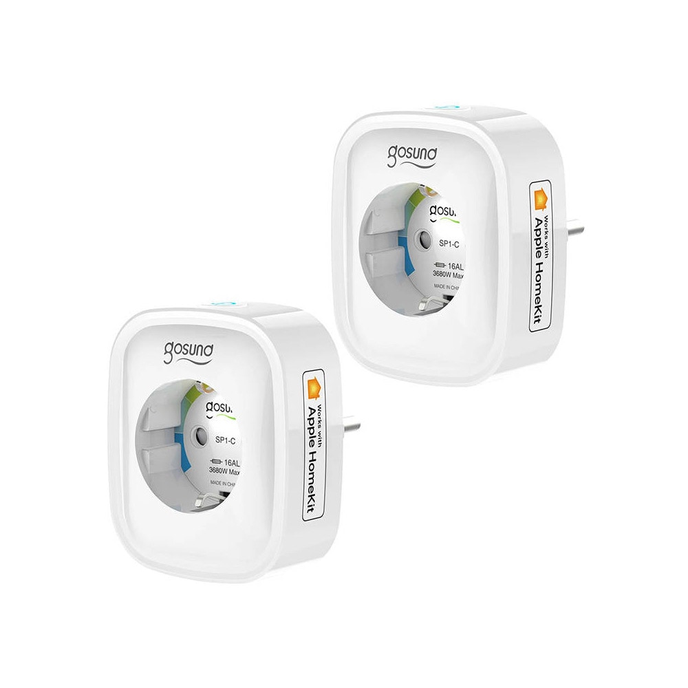 Gosund Wifi Smart Plug 16A HomeKit-kompatibel 2-pack