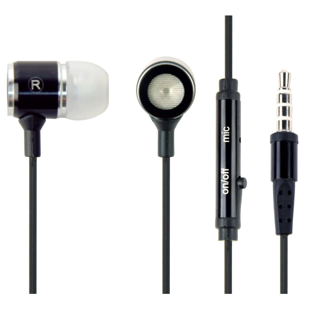 In-Ear Headset med mic och 3,5mm - Svart