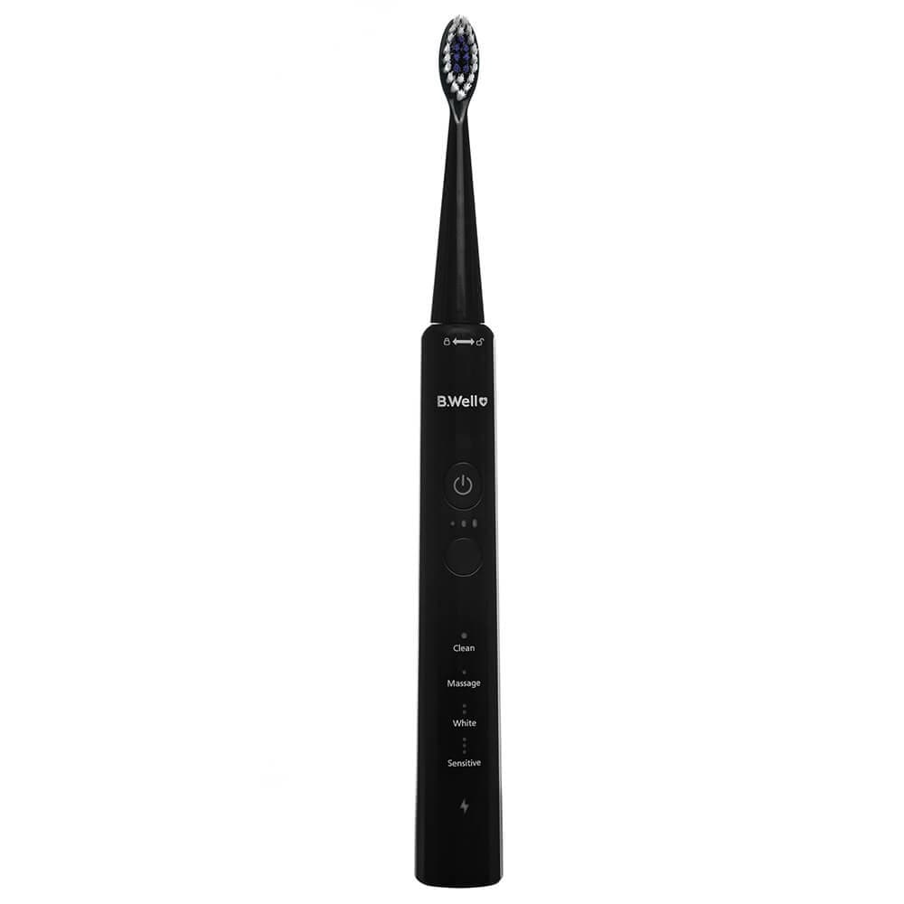 B.WELL elektrisk tandborste Sonic MED-870 med lång batteritid - Svart