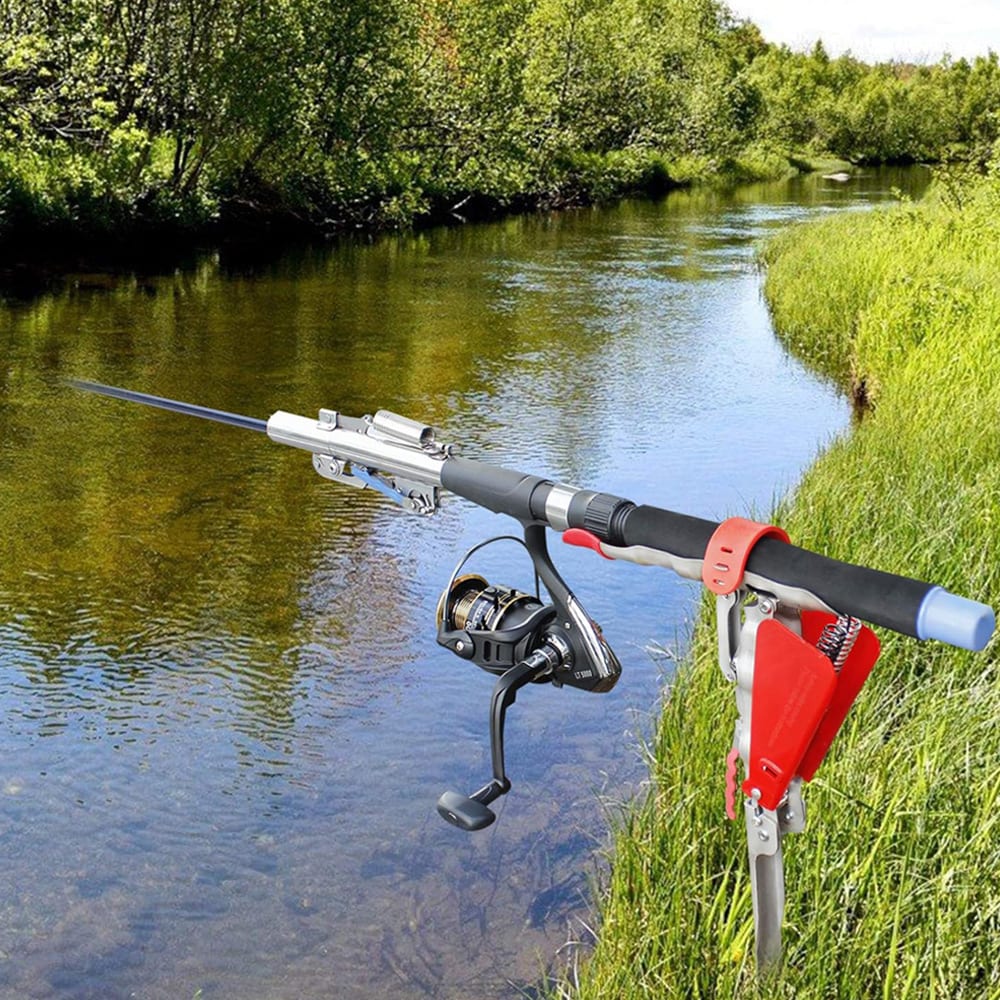 Automatisk fiskespöhållare med dubbelfjäder