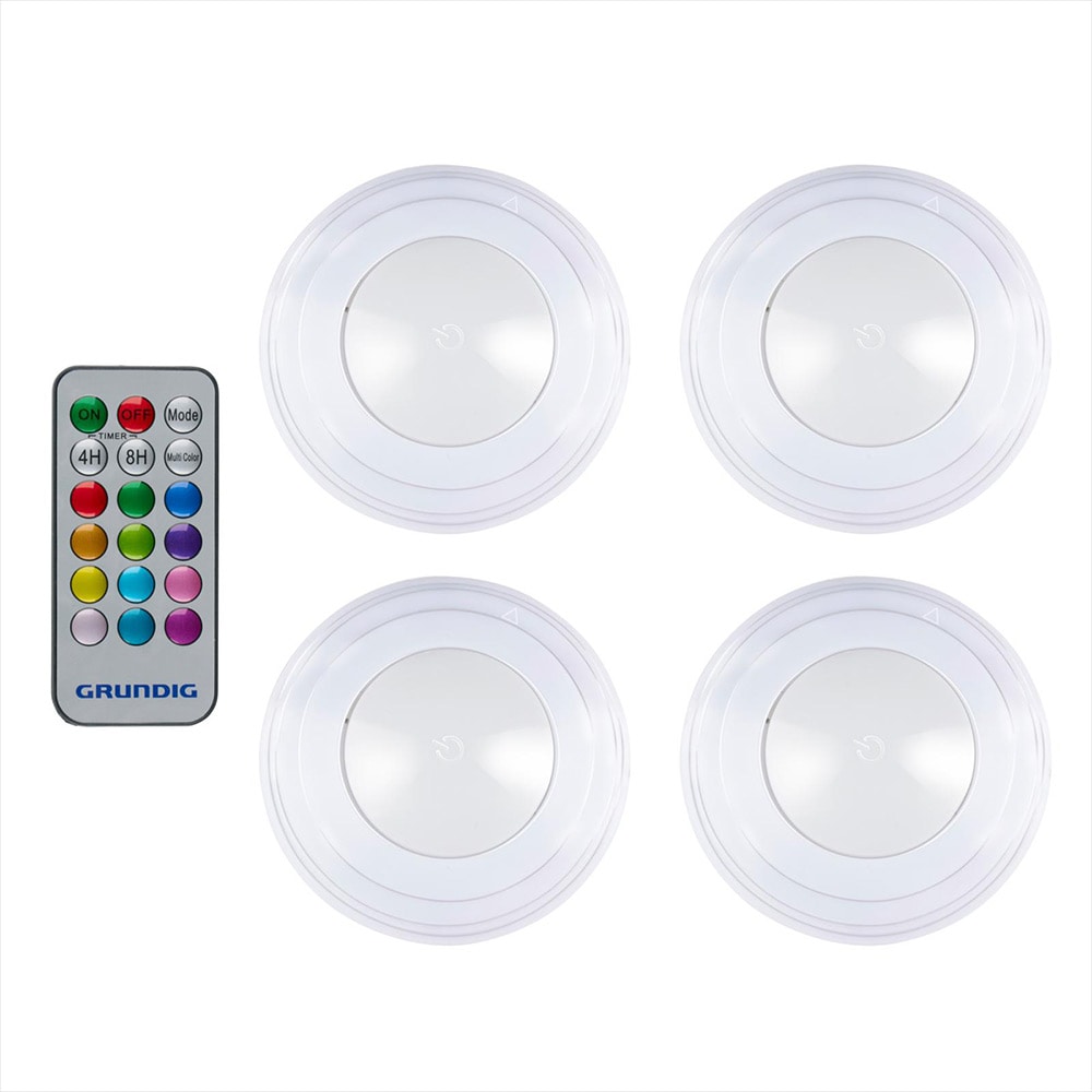 Grundig LED-spotlight med fjärrkontroll 4-pack