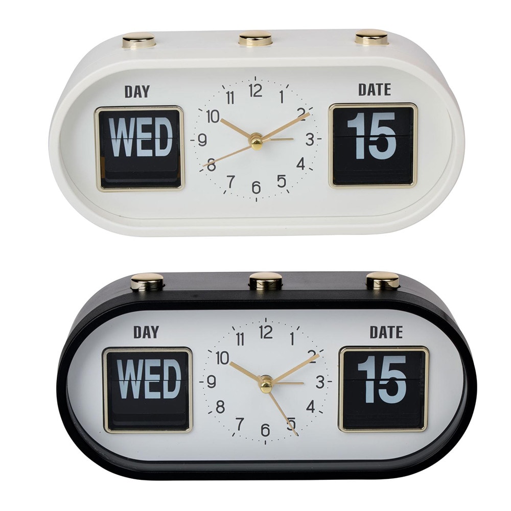 Alarmklocka med datum och analog visning