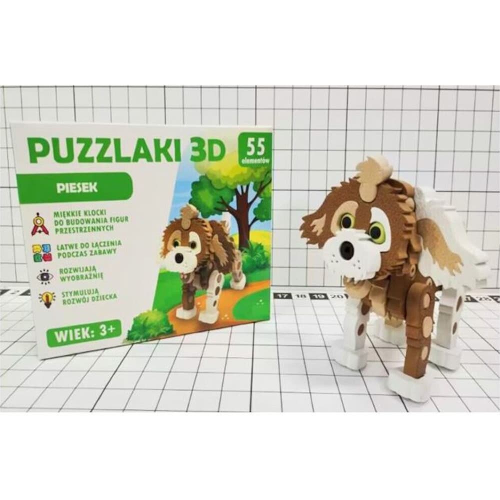 DIY 3D Leksak Hund - 55 delar