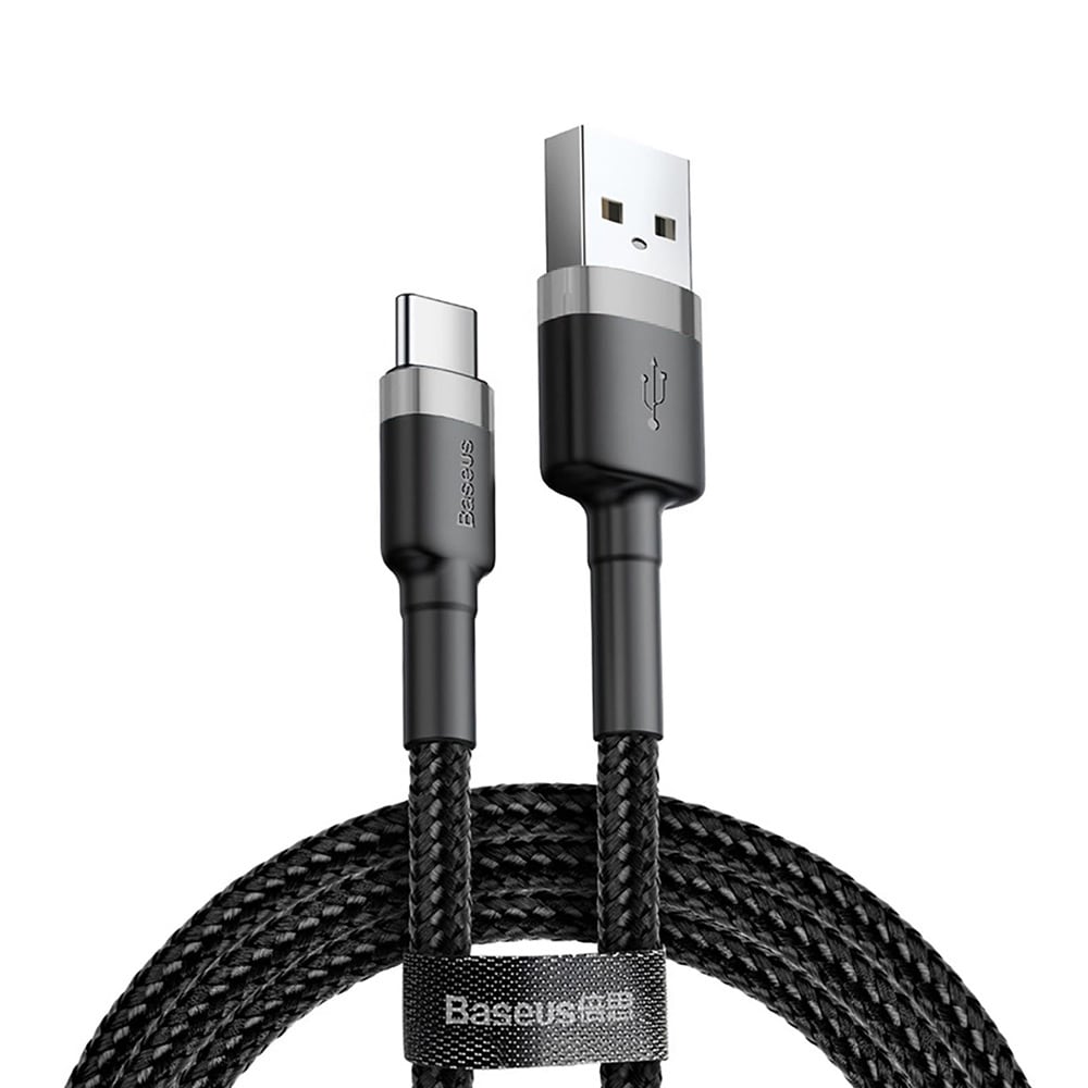 Cafule USB-kabel USB till USB-C QC 3.0 3A 50cm med snabb laddning - 50cm