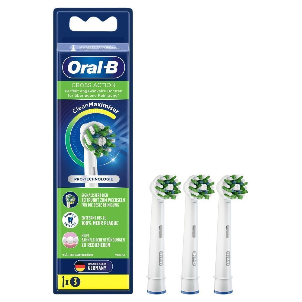 Oral-B CrossAction tandborsthuvuden med CleanMaximiser-teknologi - 3-pack