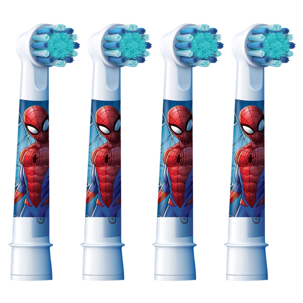 Oral-B Kids Spiderman tandborsthuvuden med extra mjuka borst - 4-pack