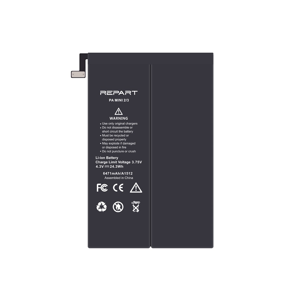 Li-Polymer batteri till Apple iPad Mini 2 / Mini 3 med 6471mAh kapacitet