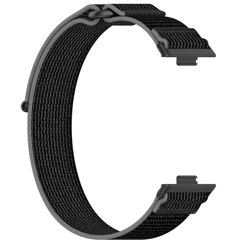 Huawei Fit 3 nylonarmband med justerbar passform - Svart/Grå