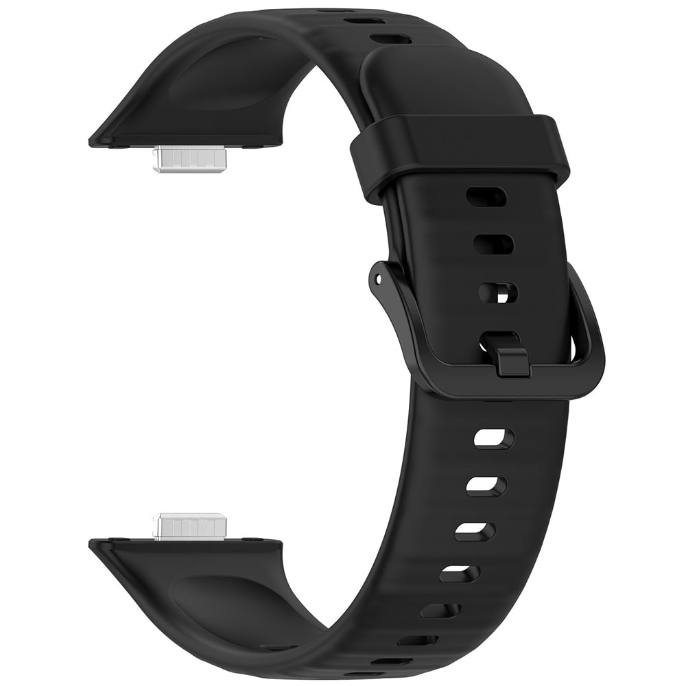 Huawei Fit 3 silikonarmband med färgspänne - Svart