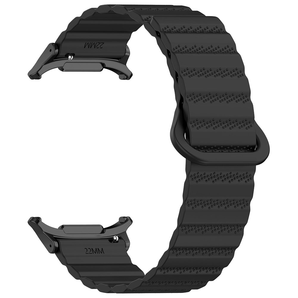 Silikonarmband med magnetfäste till Samsung Galaxy Watch Ultra 47mm - Svart