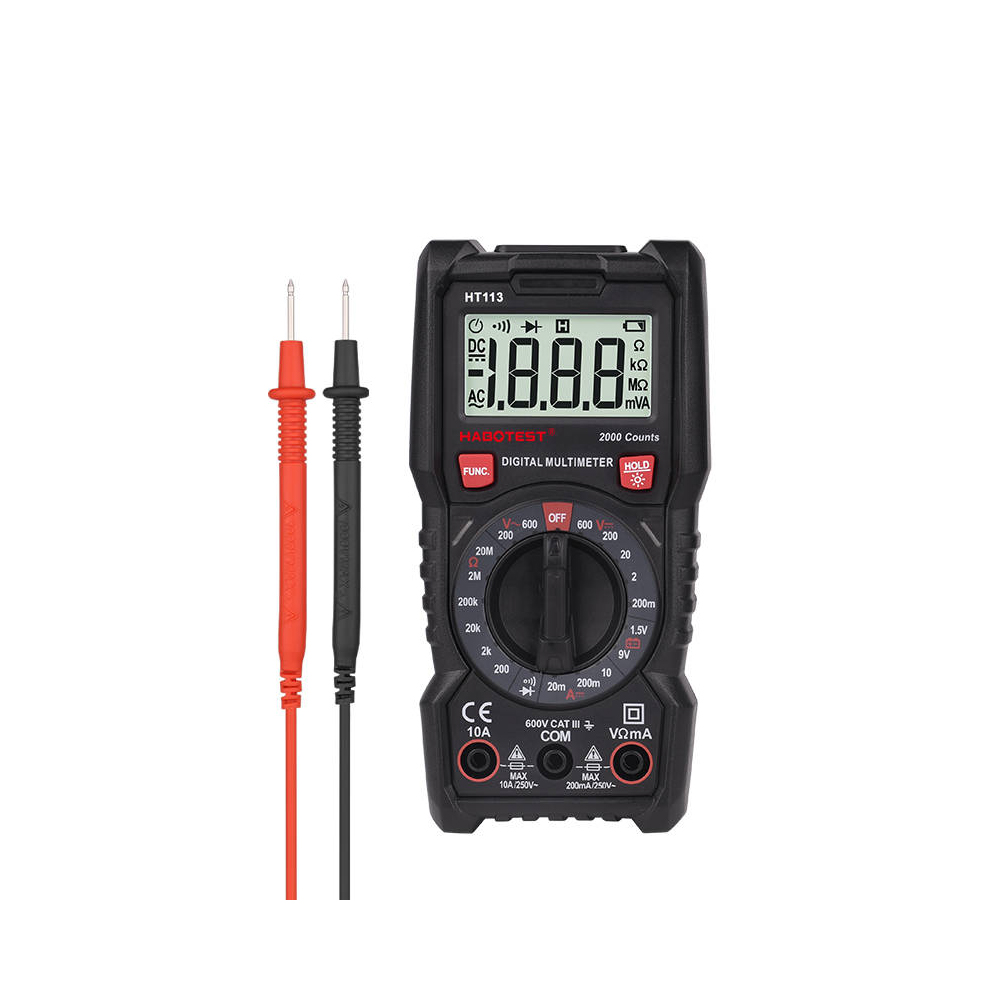 Digital multimeter med automatisk avstängning och diode testning