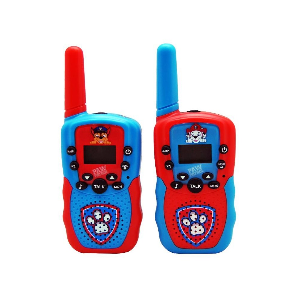 Paw Patrol Walkie Talkie med LCD-skärm och LED-ficklampa - 2-pack