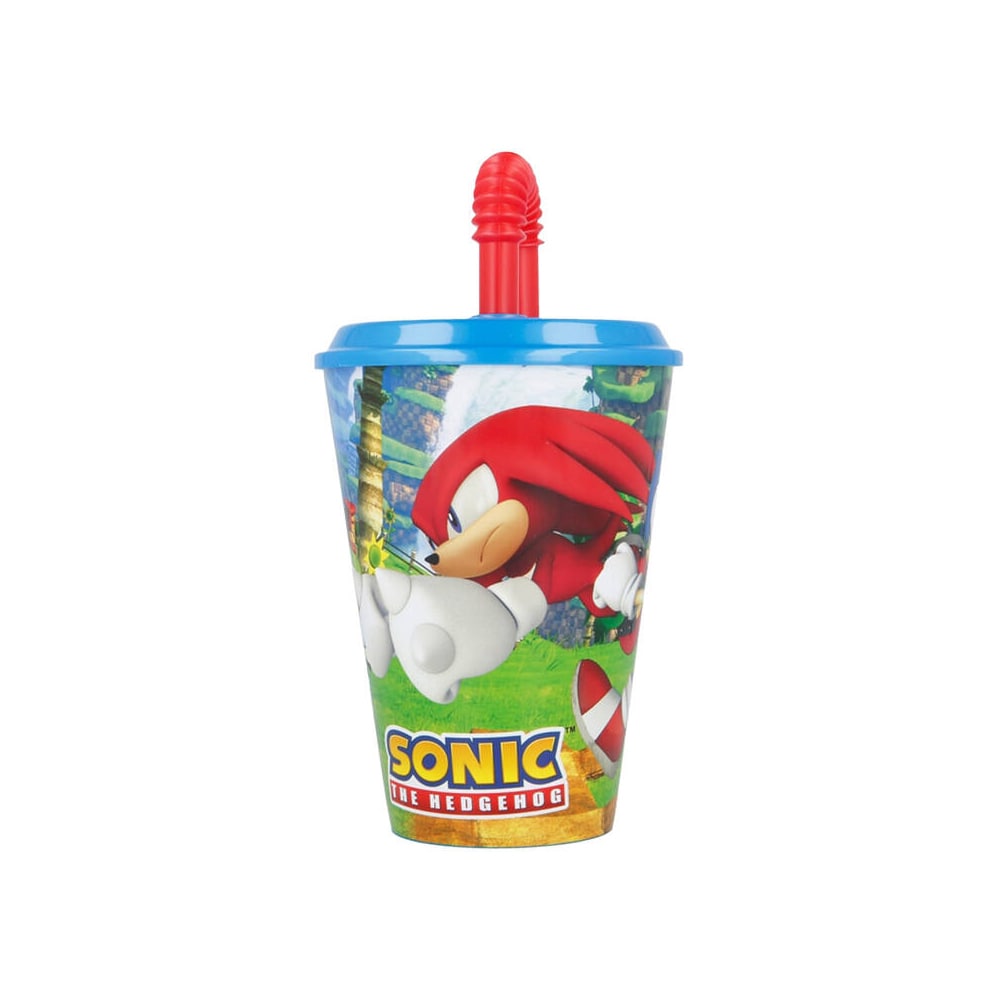 Sonic the Hedgehog mugg med sugrör - 430 ml