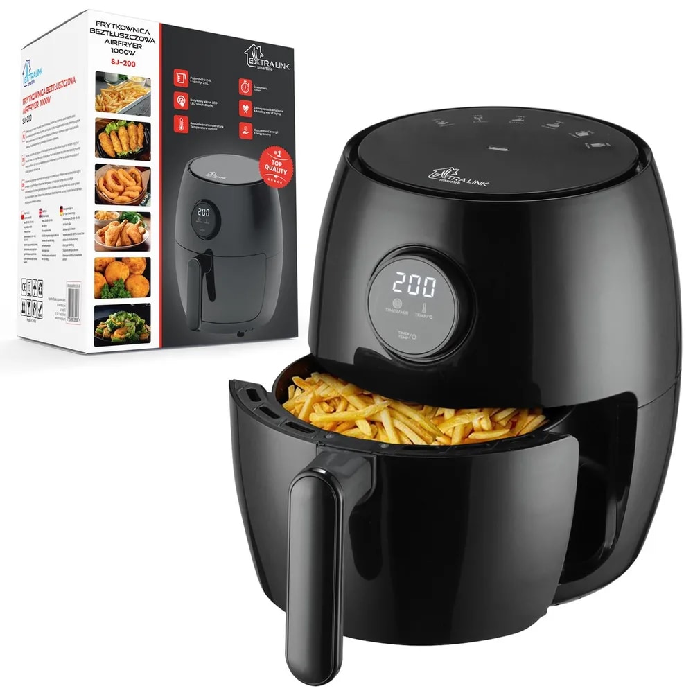 Extralink Smart Life air fryer 2L med LED-skärm och justerbar temperatur 1000W