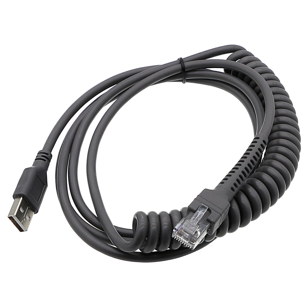 USB-Kabel Spiral USB till RJ45 till Honeywell / Zebra  / Symbol 3m