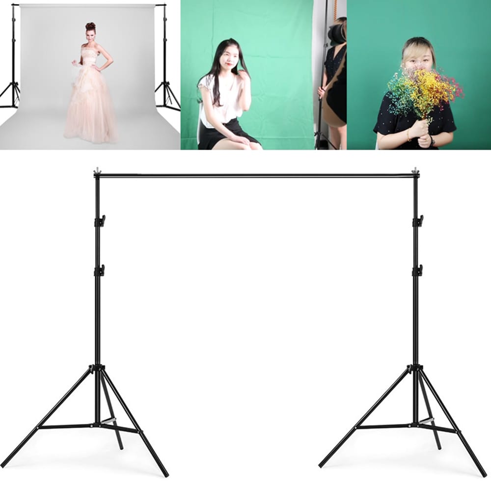 Bakgrundsstativ till fotostudio 200x200 cm med justerbar höjd