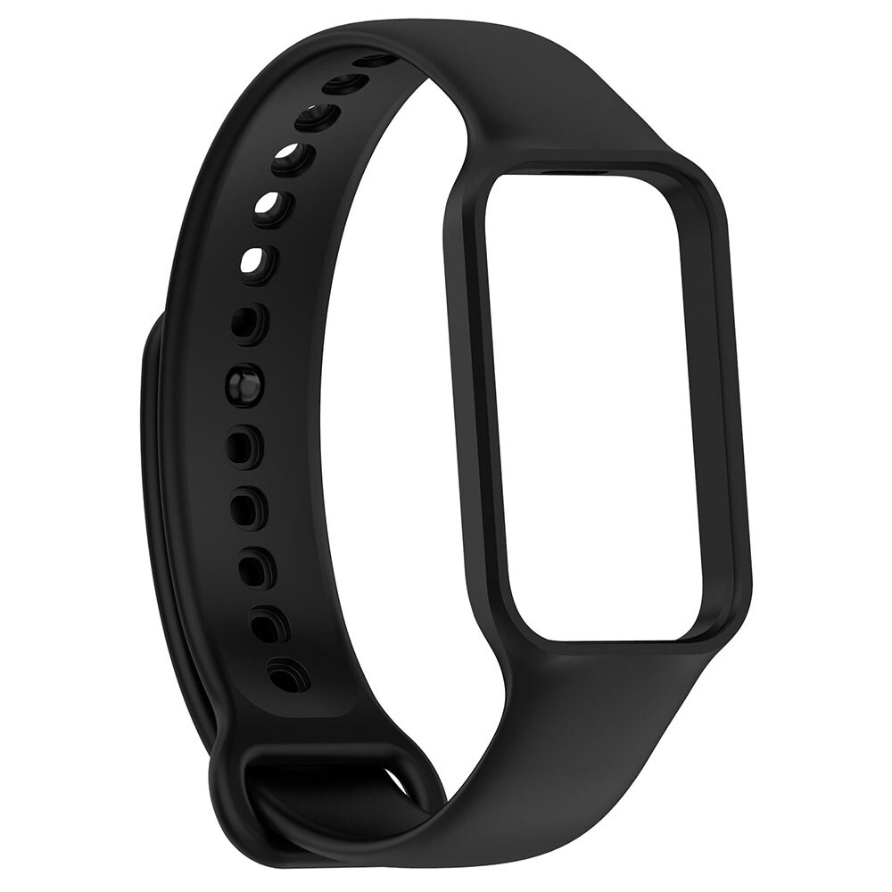 Justerbart Silikonarmband till Xiaomi Band 8 Active - Svart