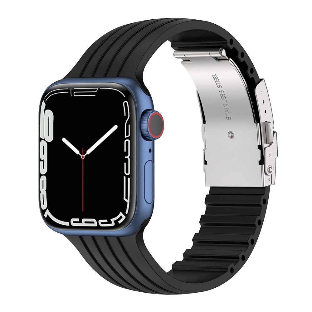 Silikonarmband till Apple Watch 38 / 40 / 41mm - Svart