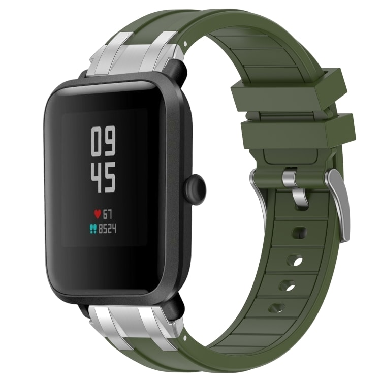 Silikonarmband till Amazfit Watch Bip 5 22mm - Grön