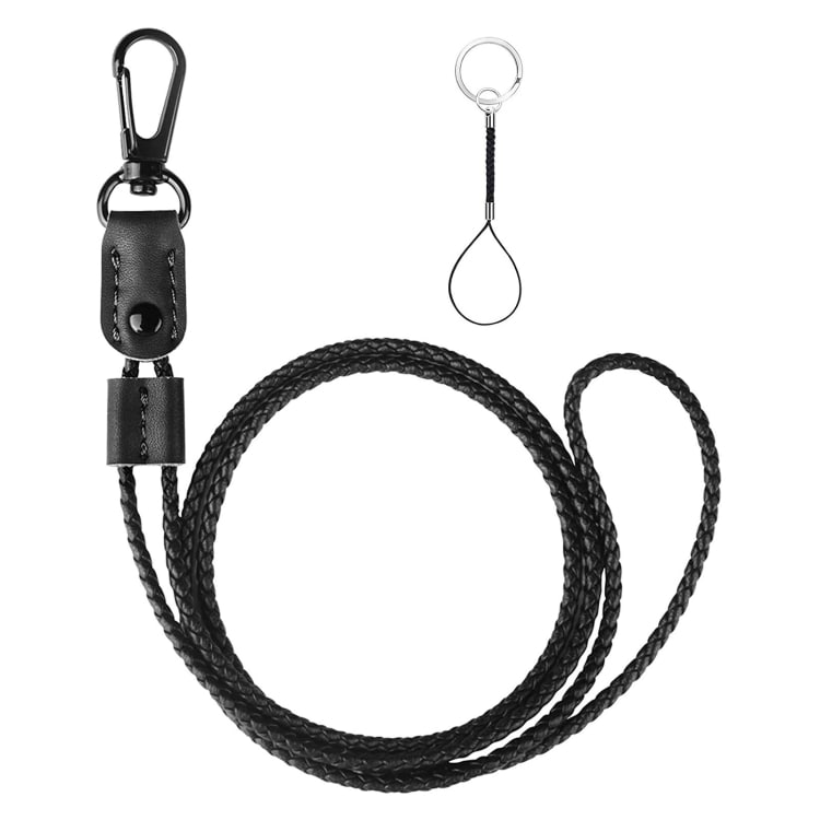 Mobilrem / Lanyard med justerbar längd - Svart