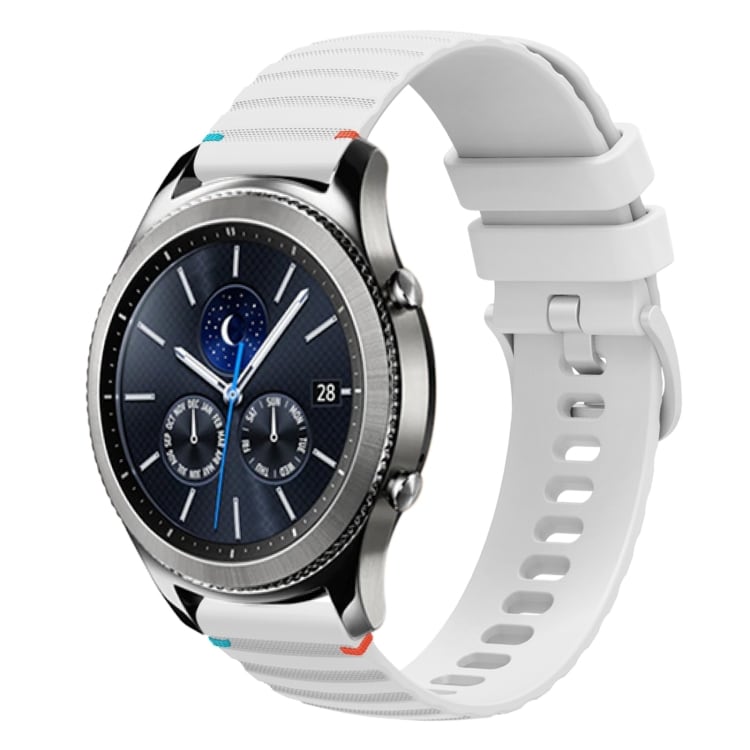 Silikonarmband till Samsung Galaxy Gear S3 Classic  - Vit