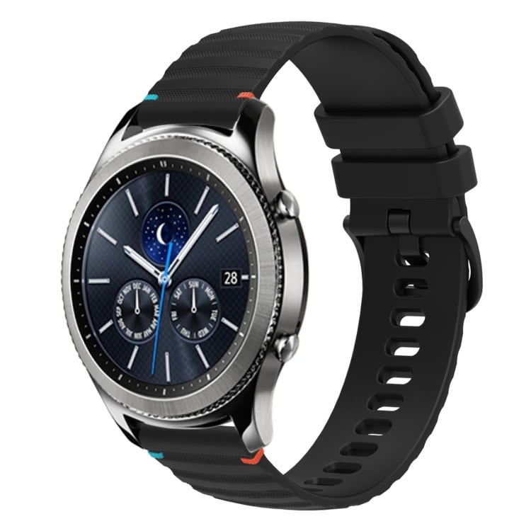 Silikonarmband till Samsung Galaxy Gear S3 Classic  - Svart