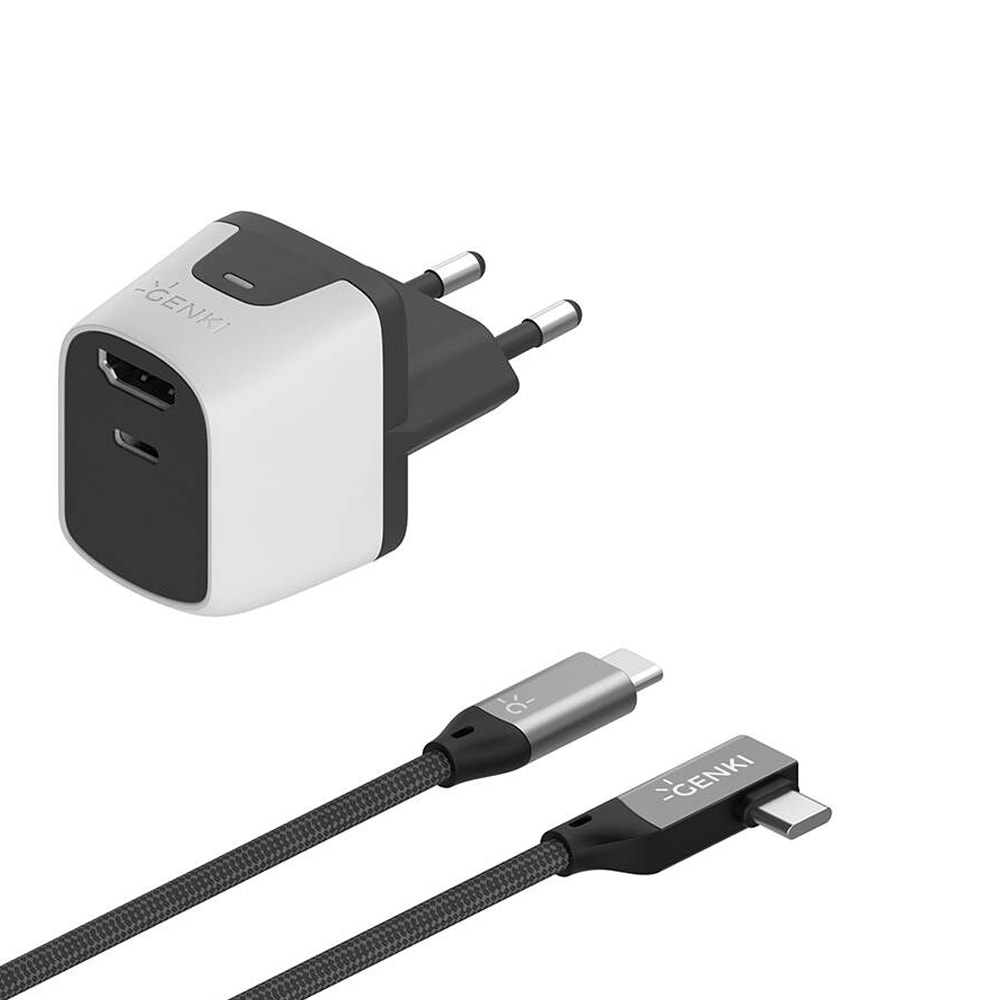 Genki Covert Dock Mini – HDMI-adapter med strömförsörjning för USB-C-enheter