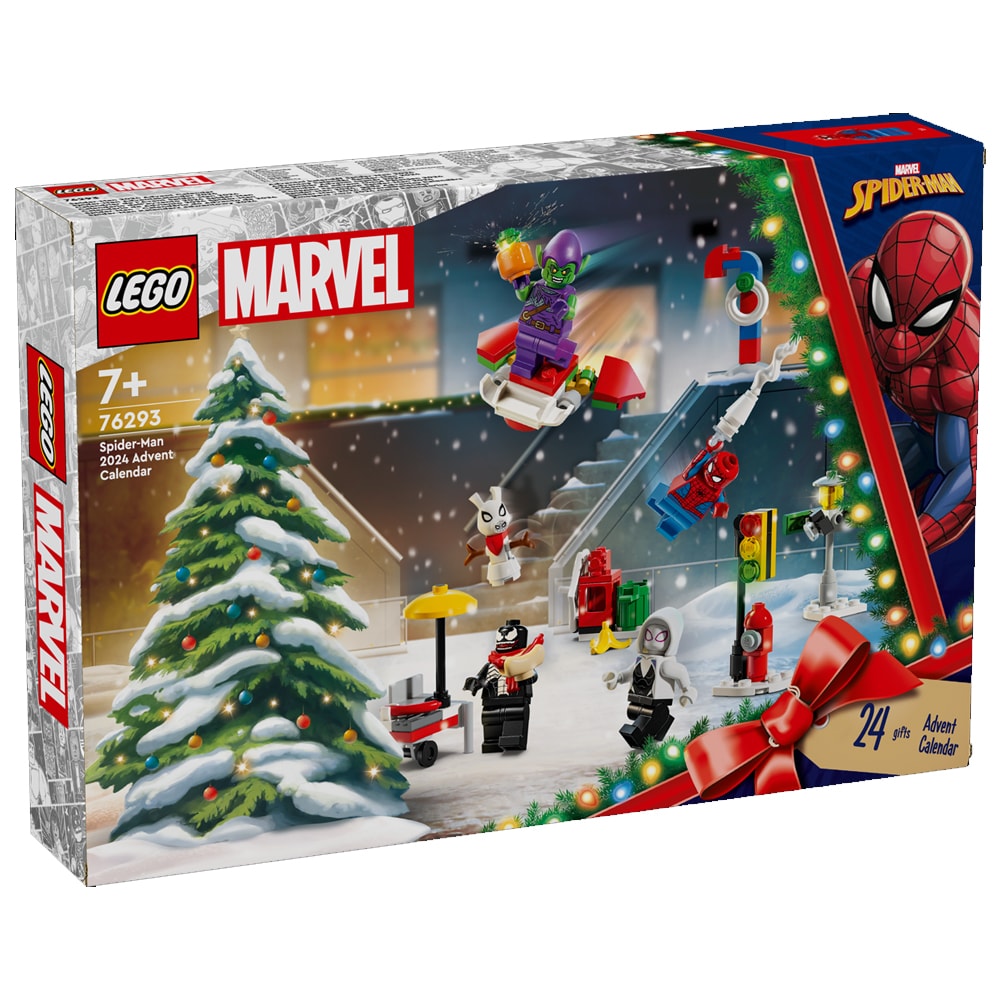 Adventskalender LEGO Marvel - Spider-Man 2024 med byggbara superhjälteöverraskningar