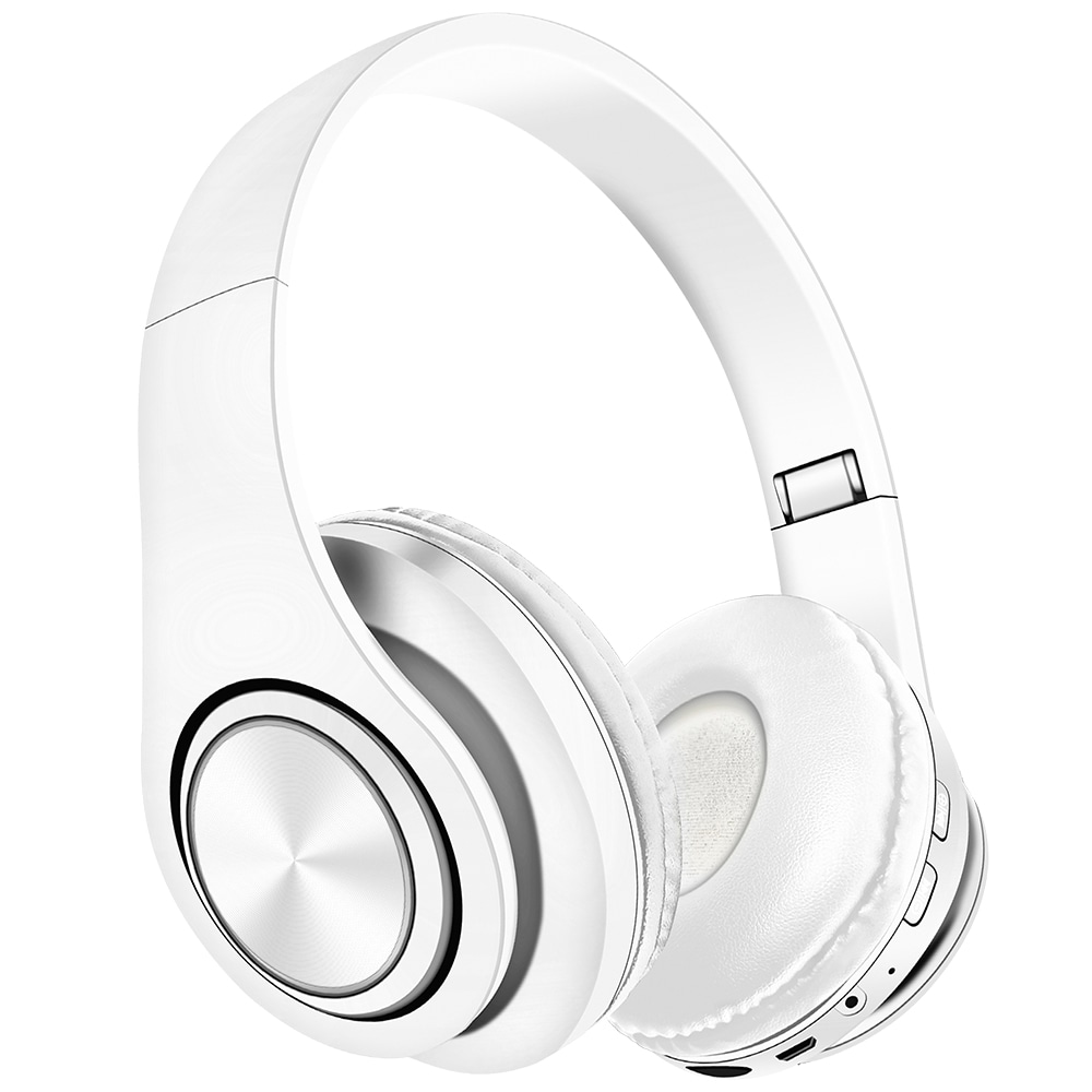 United over-ear Bluetooth hörlurar med vikbar design och TWS-funktion - Vit