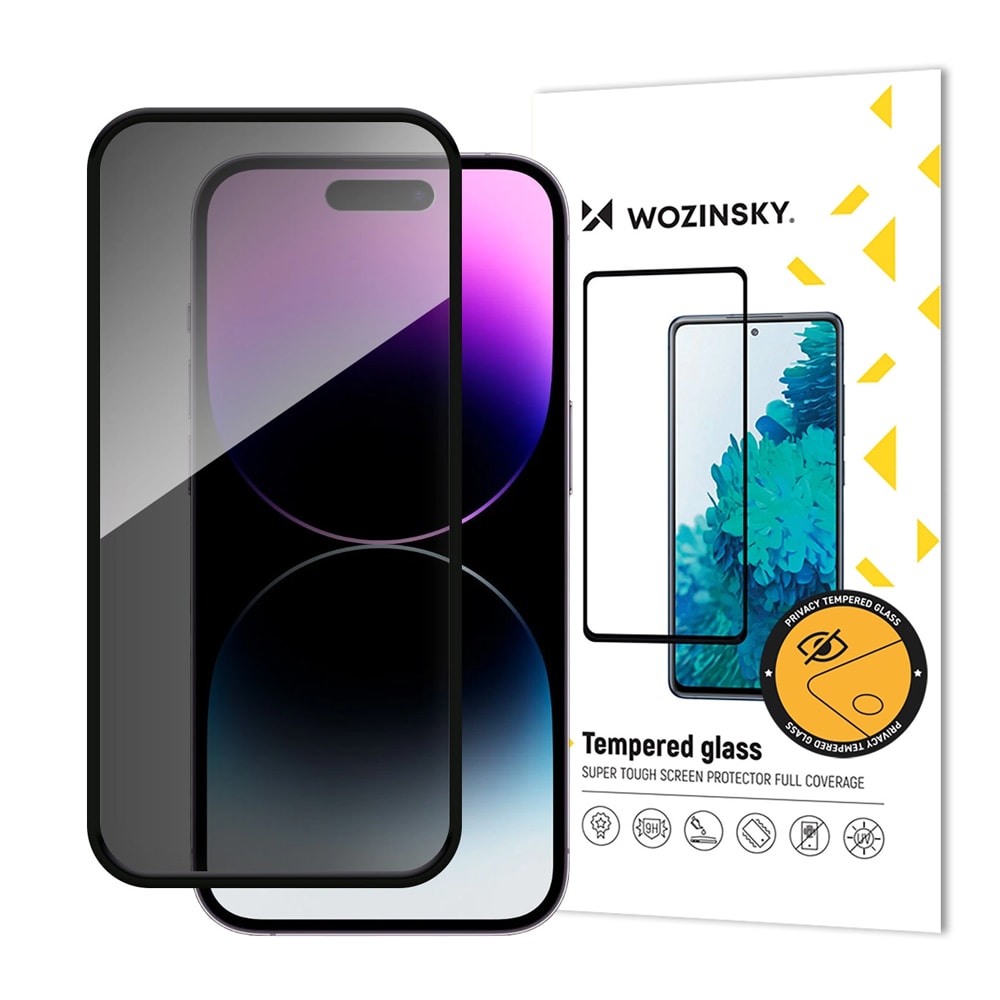 Wozinsky Privacy skärmskydd till iPhone 16 med anti-spy filter