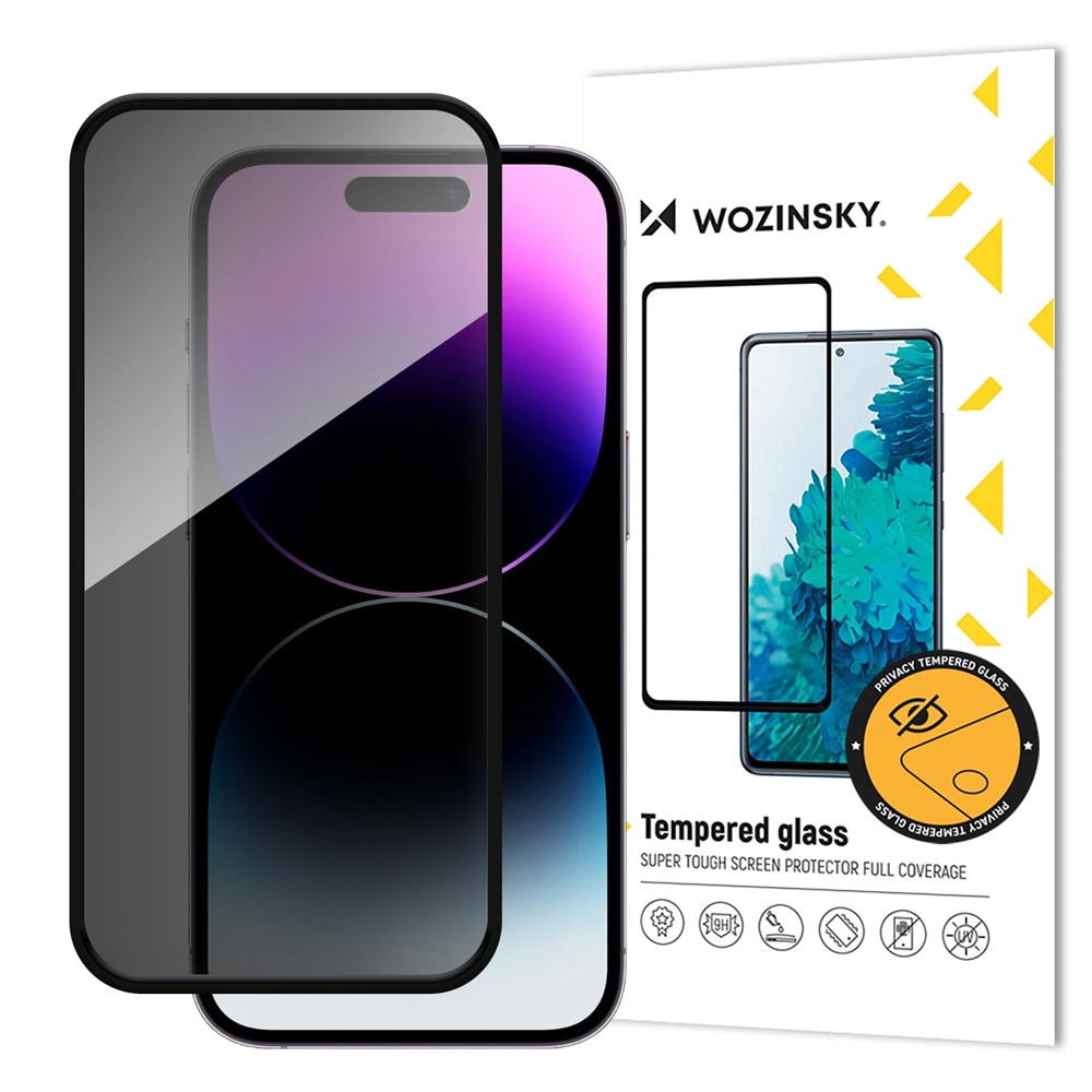 Wozinsky Privacy skärmskydd till iPhone 16 Pro med anti-spy filter