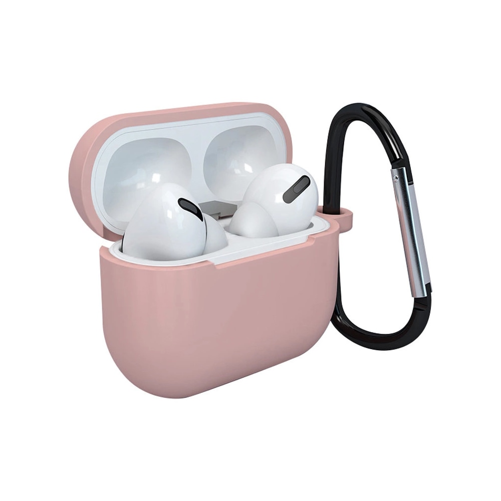 Silkonskydd med karbinhake till AirPods 3  - Rosa