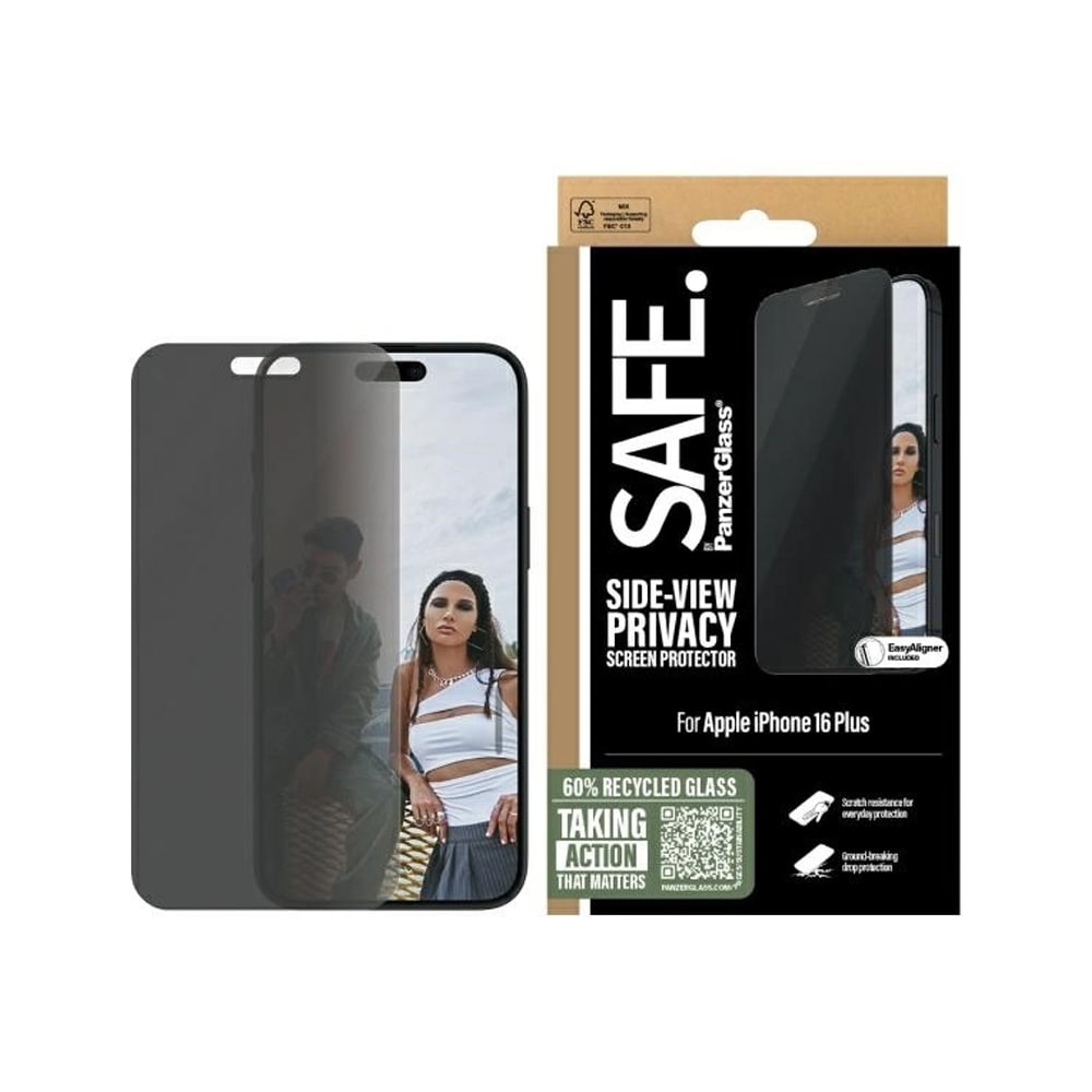 SAFE by PanzerGlass Privacy Skärmskydd till iPhone 16 Plus