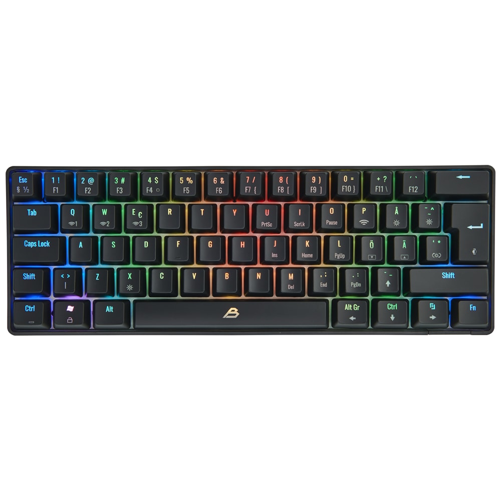 Blackstorm RGB Mech 2 Dual Mode 60 % gamingtangentbord - Svart